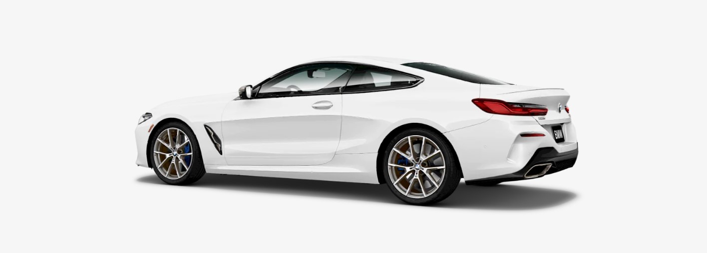 2019 BMW M850i xDrive Rear White Exterior 2019 BMW M850i xDrive Rear White Exterior